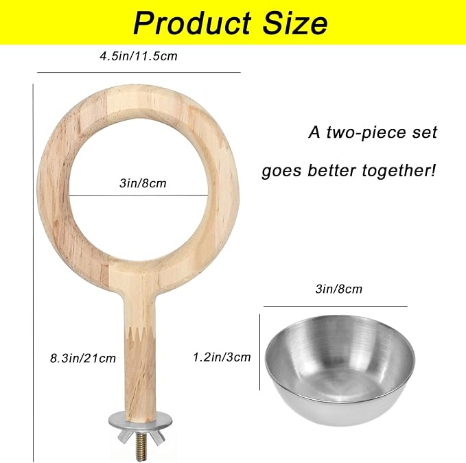 ASOCEA Bird Cage Seed Catcher and 2 Pack Bird Food Stainless Steel Cups Universal Bird Cage Cover Skirt, Adjustable Parakeet Cage Nylon Mesh Netting for Round Square Cages Prevent Scatter and Mess