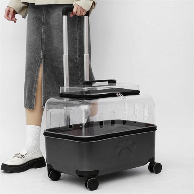 Pet Travel Carrier Pet Carrier Cat Carrier Suitcase for Puppy, Black