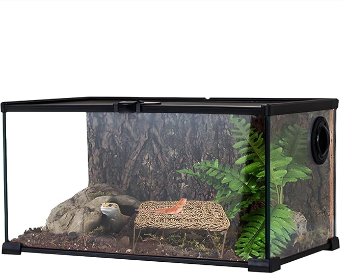 Bearded Dragon Hammock Reptile Tank Accessories Decor Large Basking Platform Metal Legs Bed Habitat for Lizard Leopard Gecko Snake Hermit Crab and Frog (Triangle)