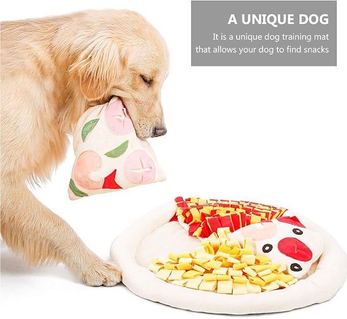 Baluue Pet Sniffing Pad 17" Polar Fleece Snuffle Mat – Slow Feeder & Mental Stimulation for Dogs & Cats – Interactive Foraging Toy for Indoor Play, Gift