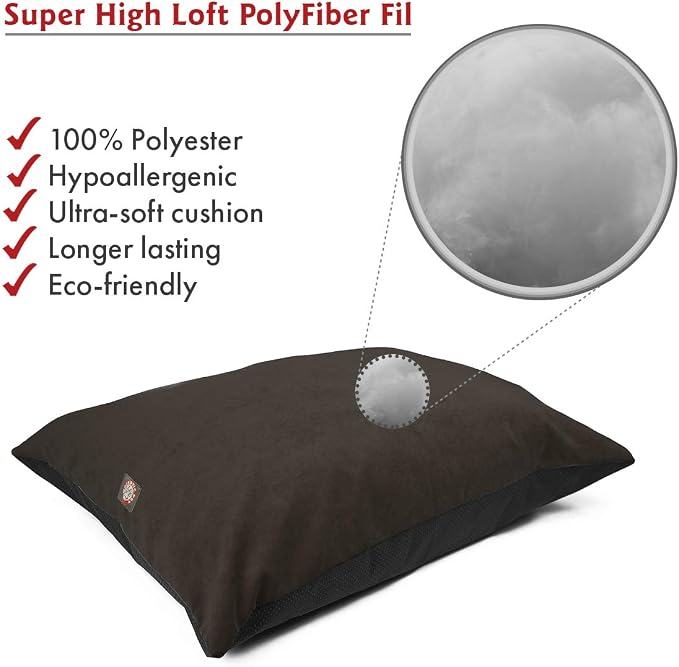 Majestic Pet Rectangle Medium Dog Bed Washable – Non Slip Comfy Pet Bed – Dog Crate Bed Super Value Pillow Dog Bed – Dog Kennel Bed for Sleeping - Dog Bed Medium Breed 35 x 28 Inch – Villa Storm