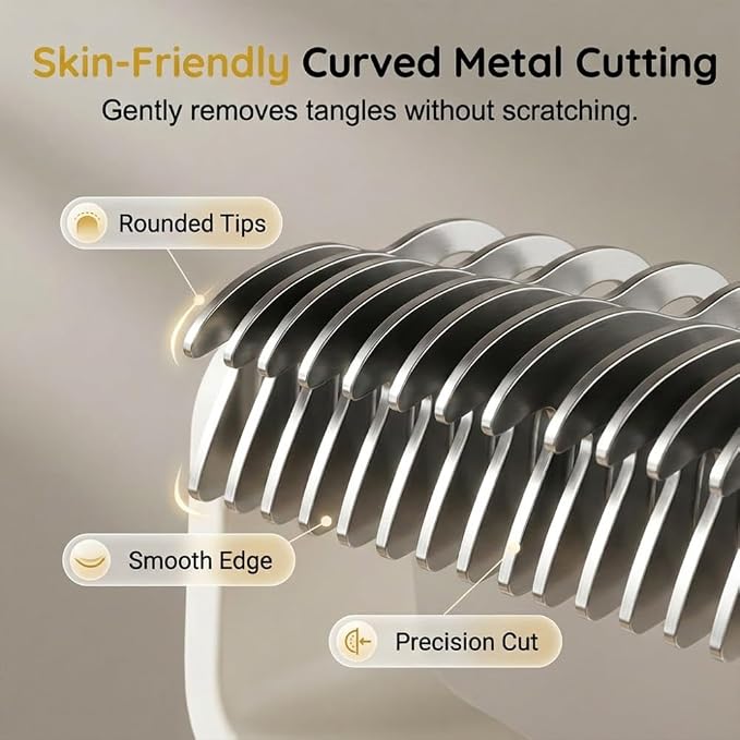 Pet Grooming Brush, Double Sided Pet Grooming Tool for Dogs and Cats, Extra-Wide Stainless Steel Deshedding Dog Brush for Matted Fur Medium or Long Haired Breeds (Yellow, 1pcs)