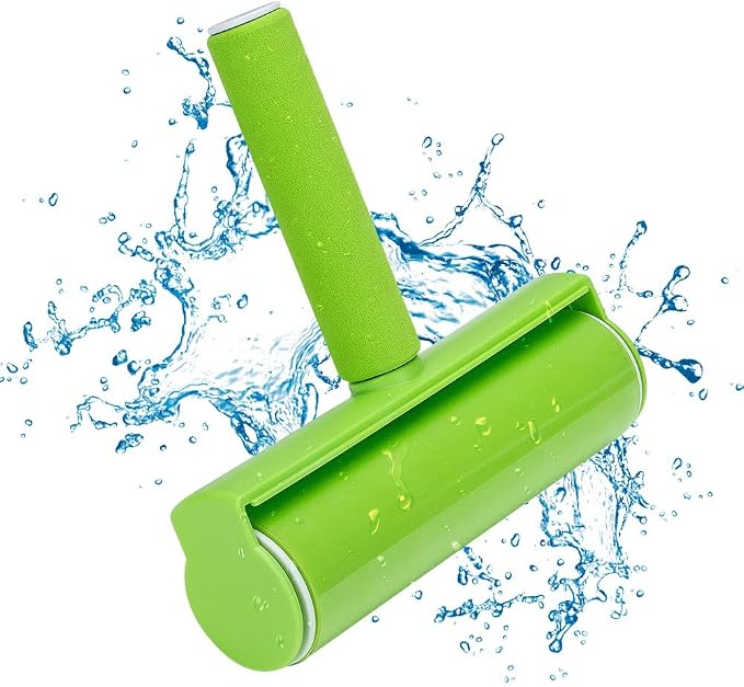 Green Reusable Washable Roller Dust Cleaner Lint Sticking for Clothes Pet Hair Cleaning Household Wiper Tools