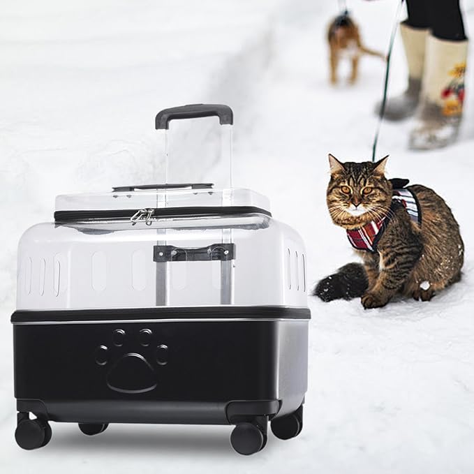 Pet Travel Carrier Pet Carrier Cat Carrier Suitcase for Puppy, Black