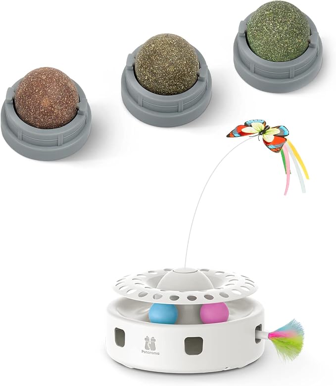Potaroma 3 Catnip Balls and Smart 3 in 1 Cat Toy Bundle