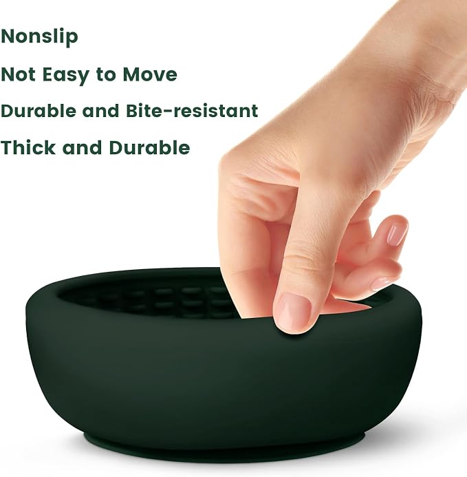 Dog Slow Feeder Licking Bowl,Anxiety Relief Treat Dispenser, Non-Slip Anti-chocking Pet Dish, Interactive Puzzle Toy for Mediuml Large Breed,Freezable BPA Free Silicone Dishwasher Safe