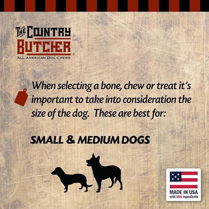THE COUNTRY BUTCHER Chicken Feet Dog Treats for Small, Medium and Large Breeds, Natural Chew, Rich Source of Glucosamine and Chondroitin, Made in the USA, 30 Count - Rawhide Free, Nails Removed