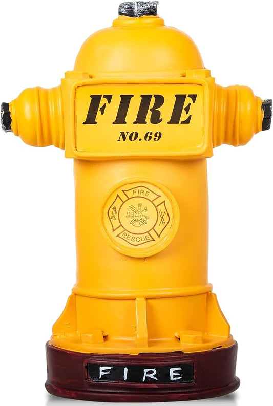 Potty Training Dog Fire Hydrant, NPBIYOYG 4.3" W x 9.4" H Small Fire Hydrant for Puppy to Pee On, Retro Resin Pee Post for Male Dog, Potty Training Tool for Indoor&Apartment, Yellow