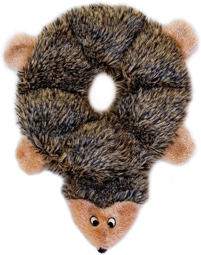 ZippyPaws - Loopy - No Stuffing Squeaky Plush Dog Toy - for Small and Medium Dogs - Hedgehog - 3 Pack