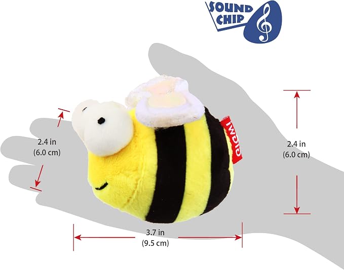 Gigwi Chirpy Bee Sound Toy for Cats, Interactive Squeaking Cat Toys Melody Chaser Play and Squeak Kitten Toy for Boredom