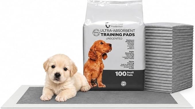 FPN Puppy Pads for Dogs Charcoal | Disposable Pee Pads for Puppies & Small Dogs | Pet Training Pads for Potty Training, Small Dog Pee Pads, Puppy Pads Bulk (100, 13x18 inch)
