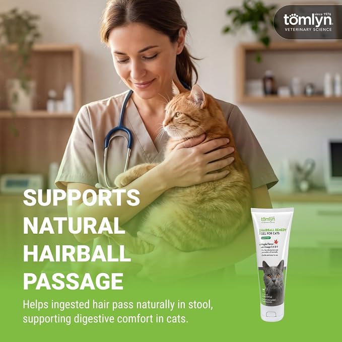 Tomlyn Laxatone Maple-Flavored Hairball Remedy Gel for Cats and Kittens, 4.25oz