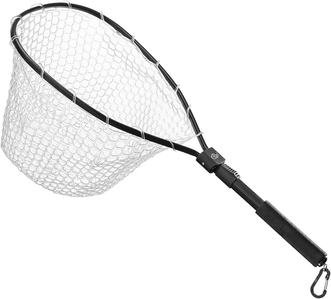 SF Fly Fishing Landing Net Soft Rubber Mesh Trout Net Catch and Release Net
