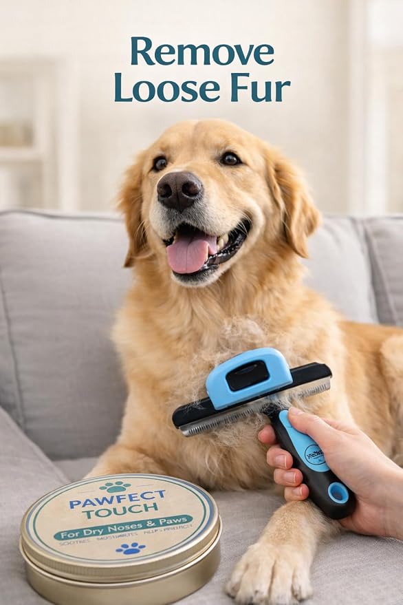 Grooming Bundle – Deshedding Brush & Paw Balm