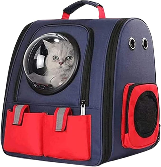 OLOTU Pet Backpack Portable Cat Backpack, Airline-Approved Ventilate Transparent Capsule Backpack for Cats Dogs and Small Animals, Cat Carrier Spacious