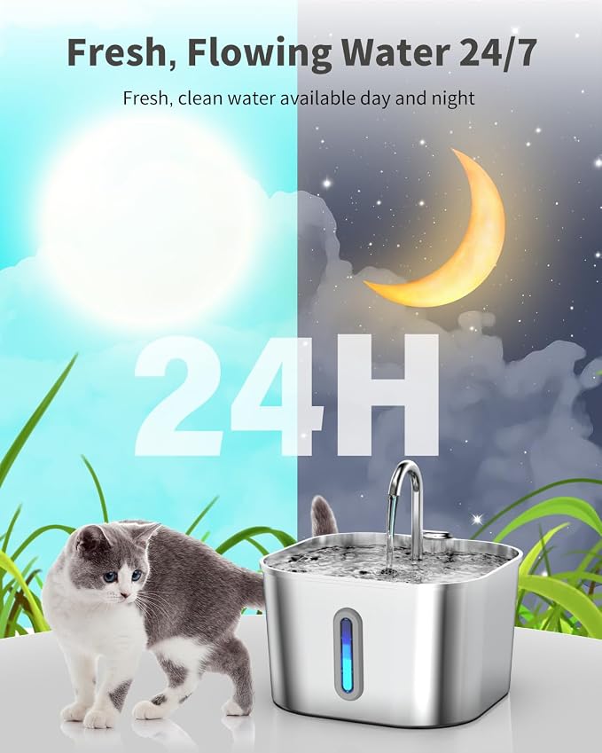 Lawfery Cat Water Fountain Filters, 6+6 Pack for Stainless Steel Cat Fountain (SM09)