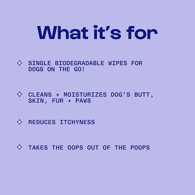 Individual Dog Wipes - QTY 2 Thick, Gentle, Biodegradable, Chemical Free, Alcohol Free, Soothing with Calendula and Aloe - (60 Count), Unscented 5 Stars - Soft yet Quality Organic Ingredients TWO PK