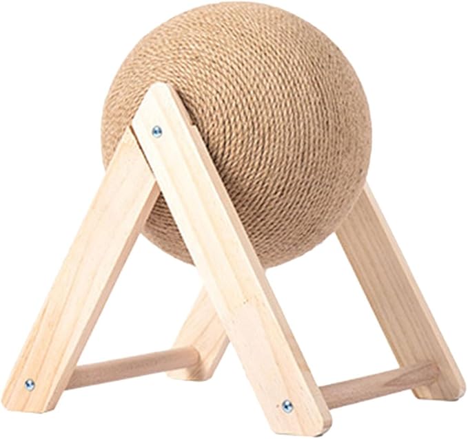 balacoo Cat Scratching Ball Toy with Sisal Rope 7.08X7.08X6.29In Indoor Interactive Cat Plaything for Claw Grinding and Furniture Protection