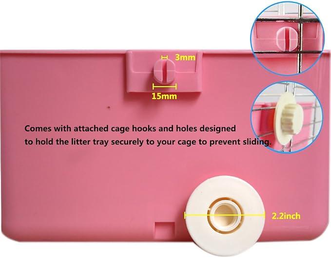 2 Pcs Guinea Pig Bed Mat Washable, Rabbit Winter Bed Pad for Indoor, Warm Small Animal Bed Mattres & Pet Small Rat Toilet, Square Potty Trainer Corner Litter Bedding Box Pet Pan