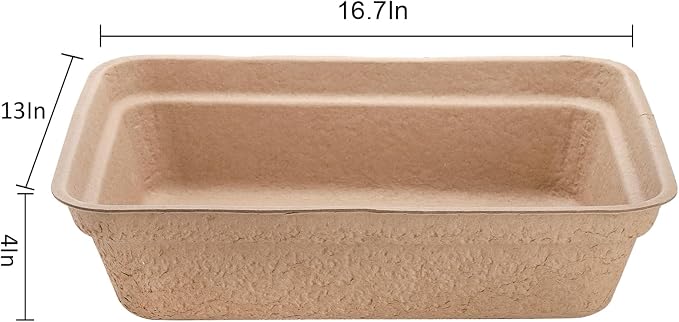 WUWEOT 8 Pack Disposable Cat Litter Box, Paper Cat Litter Tray Pet Litter Pan, 16.7" X 13" X 4" Travel Small Animal Clean Sifting Potty for Indoor Outdoor, Hamster, Guinea Pig, Mice, Bunny