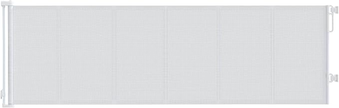 Upgraded 200 inch Retractable Baby Gates Extra Wide with Reinforced Strip Design to Prevent Crawling Through, 13 Foot Retractable Dog Gate, No Drilling, Retractable Gate for Indoor/Outdoor