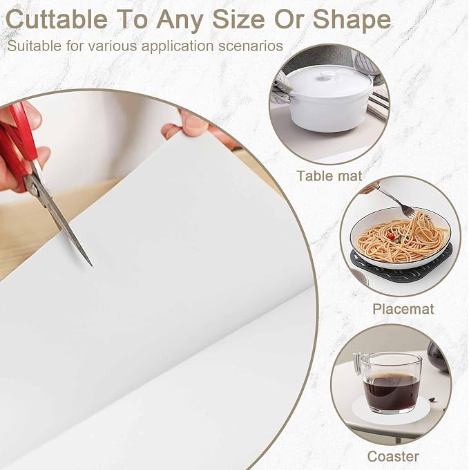 48"x24"(120cmx60cm) Large Silicone Mat for Kitchen Counter, Heat Resistant Non-Slip Countertop Protector, Waterproof Silicone Craft Mat for Kitchen Island(2Pack, Black)