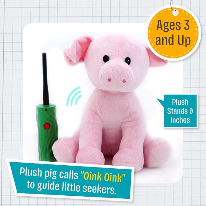 R&R Games Hide & Seek Pals - Peaches the Piglet Interactive Toy Figure