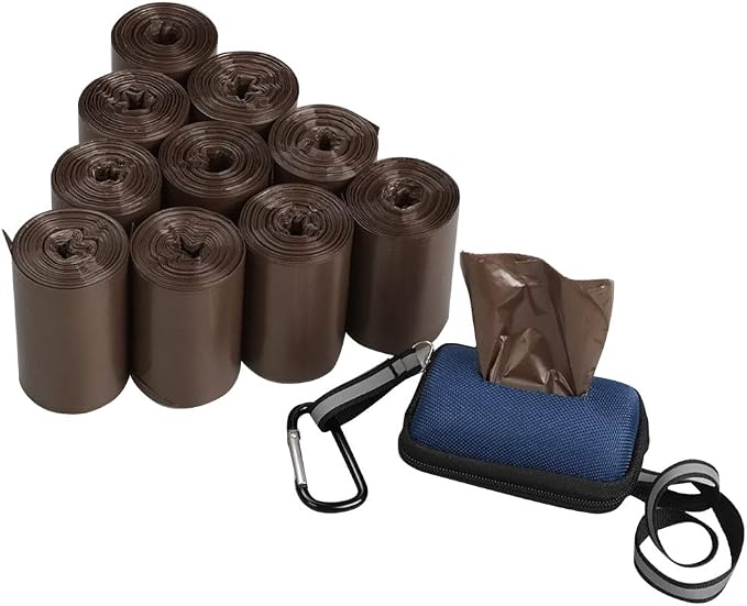 Morcte 40 Rolls, 1400 Strong Poop Bags, Dog Waste Bags with Dispenser, Brown
