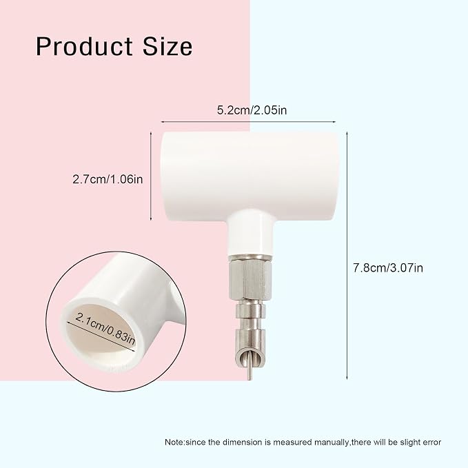 Stainless Steel Rabbit Water Nipples Metal Automatic Watering System with PVC Tee for Rat, Guinea Pig, Hamster, Ferrets (6Pcs)