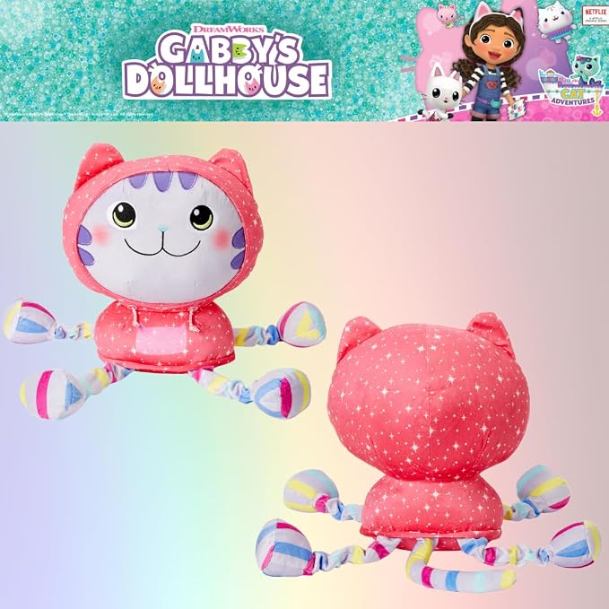DreamWorks Gabby's Dollhouse DJ Catnip Bedding Super Soft Plush Cuddle Pillow Buddy, (Officially Licensed Product) By Franco