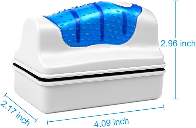 DaToo Aquarium Cleaner Fish Tank Glass Cleaner Algae Cleaner Scraper Magnetic Scrubber Algae Clean Brush, 2 Pcs,Size Large, 1 Yr Warranty
