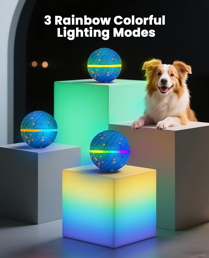 Xeuch Smart Interactive Dog Toy Balls, Automatic Moving Ball for Medium and Large Dogs, ETPU New Material, Motion Activated Rolling & Rotating Bouncy Toys for Dog Enrichment & Stimulation