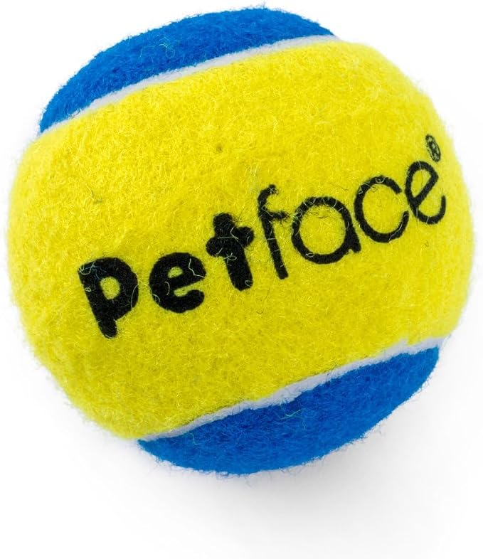 Petface Squeaky Tennis Balls for Dogs, All Breed Sizes (Pack of 3)