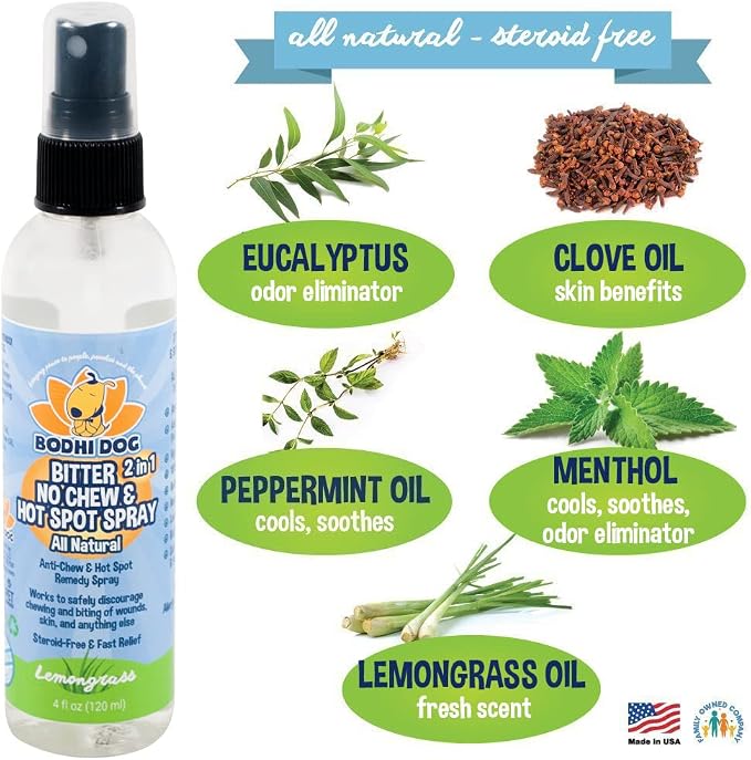 Bodhi Dog Not Here Spray 32oz + Bitter 2 in 1 No Chew 4oz Bundle