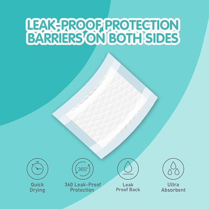 COCOYO Booster Pads, XS/S Size with Side Lead Proof, 100 Count