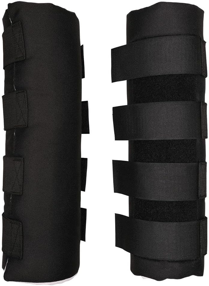 Dura-Tech Quick Wrap No Bow Leg Wraps for Horses | Size 12" | Color Black | Exceptional Leg Coverage | Versatile Use | Secure and Easy Application | Sold in Pairs