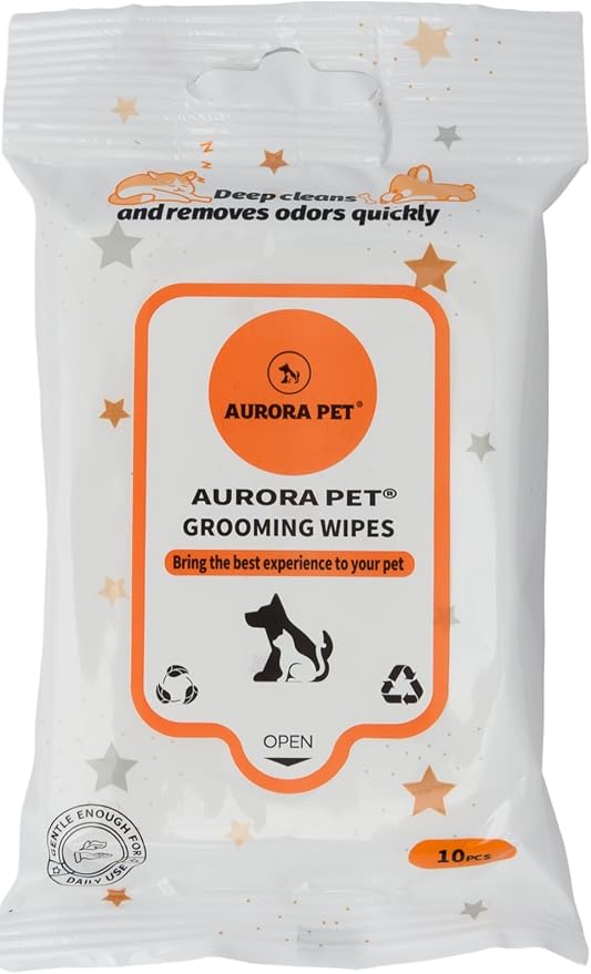 (2 Pack) Cat Breeze Enhanced Active Clean Scent Cat Litter Pellets, Refill 3.5 lb with Aurora Pet Wet Wipes