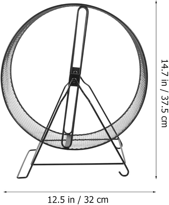 Mikikit Hamster Toys Hamster Wheel, Interesting Running Wheel Mesh Exercise Wheel Household Hedgehog Running Toy with Rack for s Gerbils Rat Small Pet Wheel