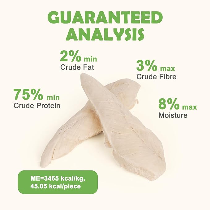 MON2SUN Freeze Dried Chicken Breast Dog & Cat Treats - Whole Cut, Single Ingredient, High Protein, Grain & Gluten Free, for Training Chew or Topper,9.2oz