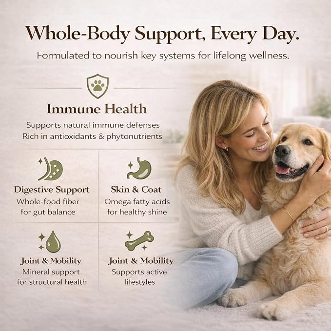 Natural Dog Company Dog Antioxidant Berry Food Topper for Dogs – Superfood Meal Topper & Multivitamin Powder Alternative, Immune Support, All Breeds & Ages Dog Food Seasoning, 8 oz Bag