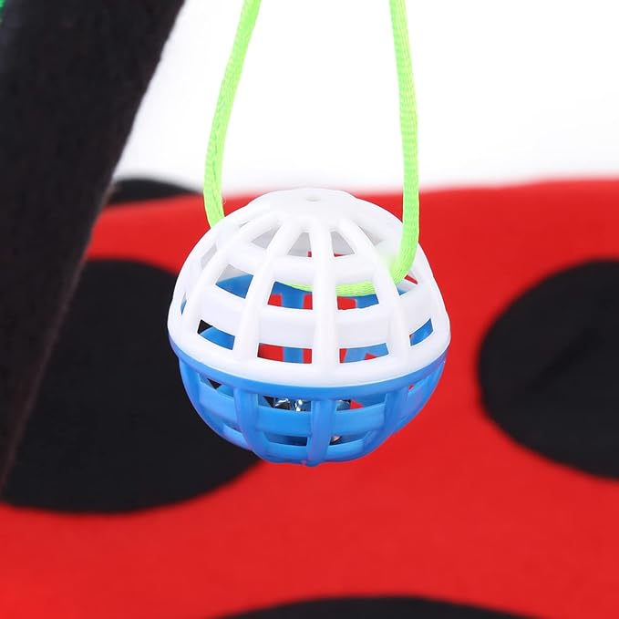 Foldable Cat Activity Play Mat Tent Multi Function Pet Bed with Hanging Toy Balls Cat Activity Center with Hanging Toy Balls Pet Bed with Hanging Toy Balls