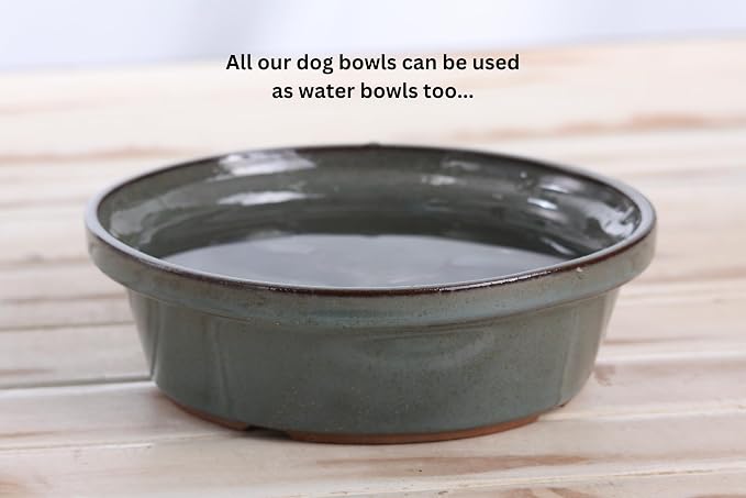 Willow Ceramics Dog Bowl – Handmade Ceramic Slow Feeder, 20.2oz Anti‑Gulp Bowl for Medium Dogs, Dishwasher Safe, Made in USA (Red, 7inch)