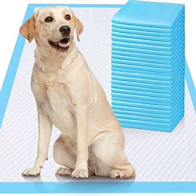 100ct XL 30x30 Quilted Advanced Formula 5-Layer Puppy Dog PoopPee Pads, Max Absorbent-up to 8 Hours Super Polymer Gel, Baking Soda Professional Grade