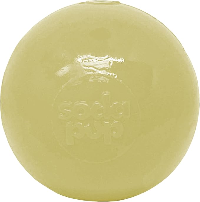 SodaPup Squeaker Ball – Durable Dog Ball Toy, Chew Toy & Floating Retrieving Toy with Squeaker Made in USA from Non-Toxic, Pet-Safe, Food Safe Rubber Material for Bonding, Physical Exercise, & More