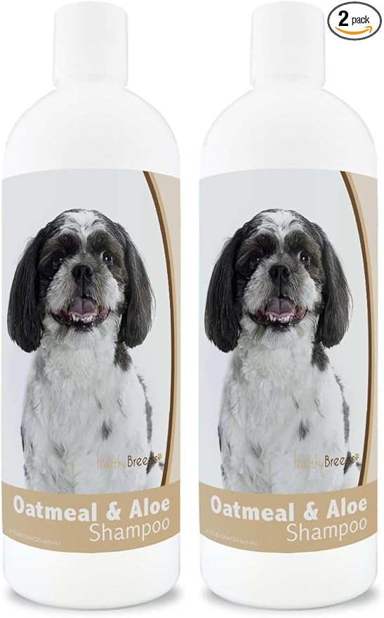 Healthy Breeds Shih-Poo Oatmeal Shampoo with Aloe 16 oz (Pack of 2)