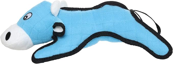 TUFFY® : 2 Pack Cow Dog Toy: Ultra Durable Plush Toy with Multiple Layers & Reinforced Seams, Washable and Floats, Original Construction