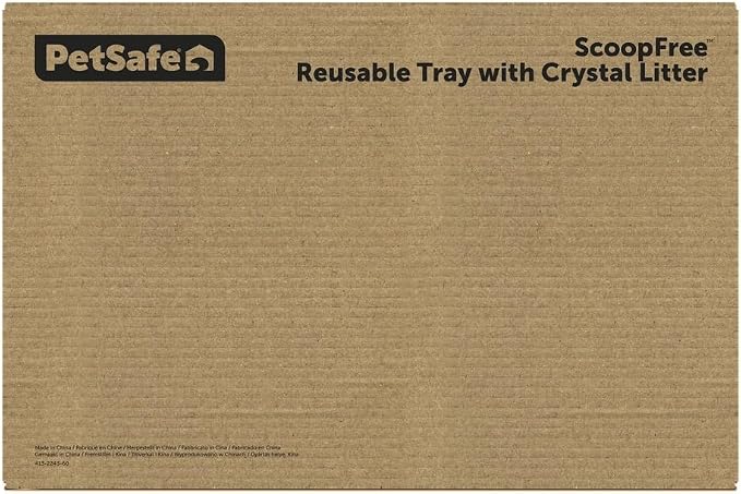 PetSafe Official ScoopFree Complete Reusable Tray - Includes 4.3 lb of Premium Blue Crystal Litter - Compatible with All ScoopFree Complete Automatic Self Cleaning Litter Box Systems