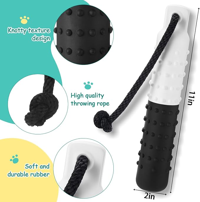 Blueweenly 4 Pcs Dog Bumper Toy for Water Retrieving Plastic Puppy Training Dummy Dog Float Toy Lightweight for Float on The Water Pool Outdoor Training Hunting Fetching (Multicolor)