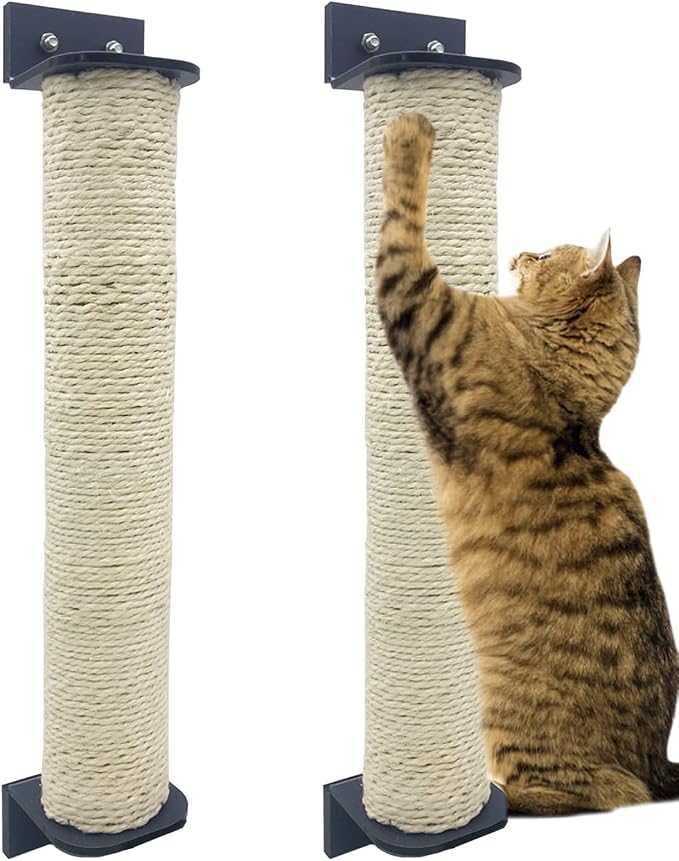 VCEPJH Cat Scratching Post for Crate Cage Mounted for Scratching and Cat Scratching Post Replacement for Indoor Cats Cat Scratch Post Refill Pole Parts Jute Rope Cat Furniture Protector