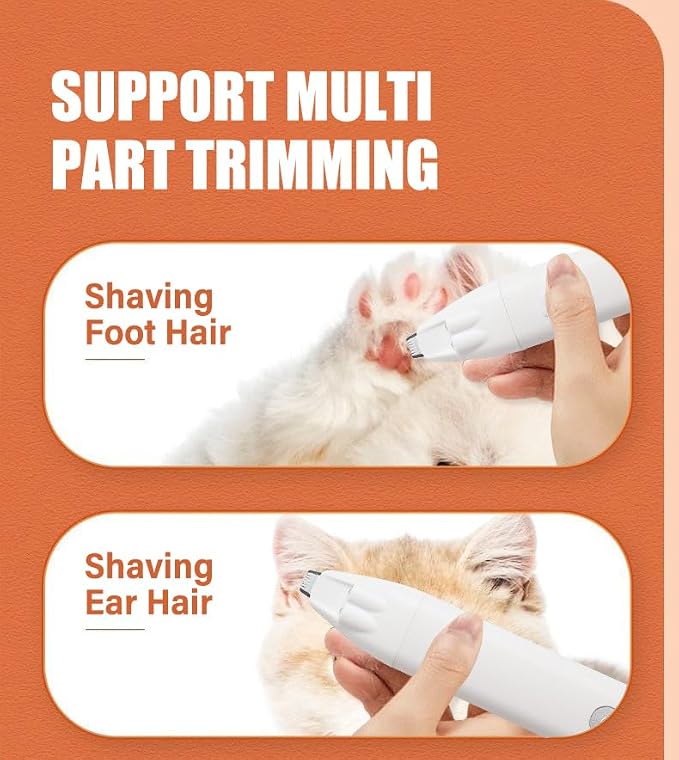 2-in-1 Pet Nail Grinder & Paw Hair Trimmer Kit - LED Light, Quiet Motor & Type-C Charging No reviews yet